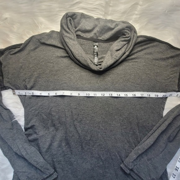90 Degree by Reflex Womens Cowl Neck Large Gray Pullover Knit Shirt Size L - Picture 6 of 8